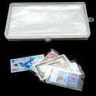 Креативные бумажные банкноты 100 шт. с коробкой, Прозрачные бумажные ПВХ страницы для банкнот, альбом для монет, держатели для монет