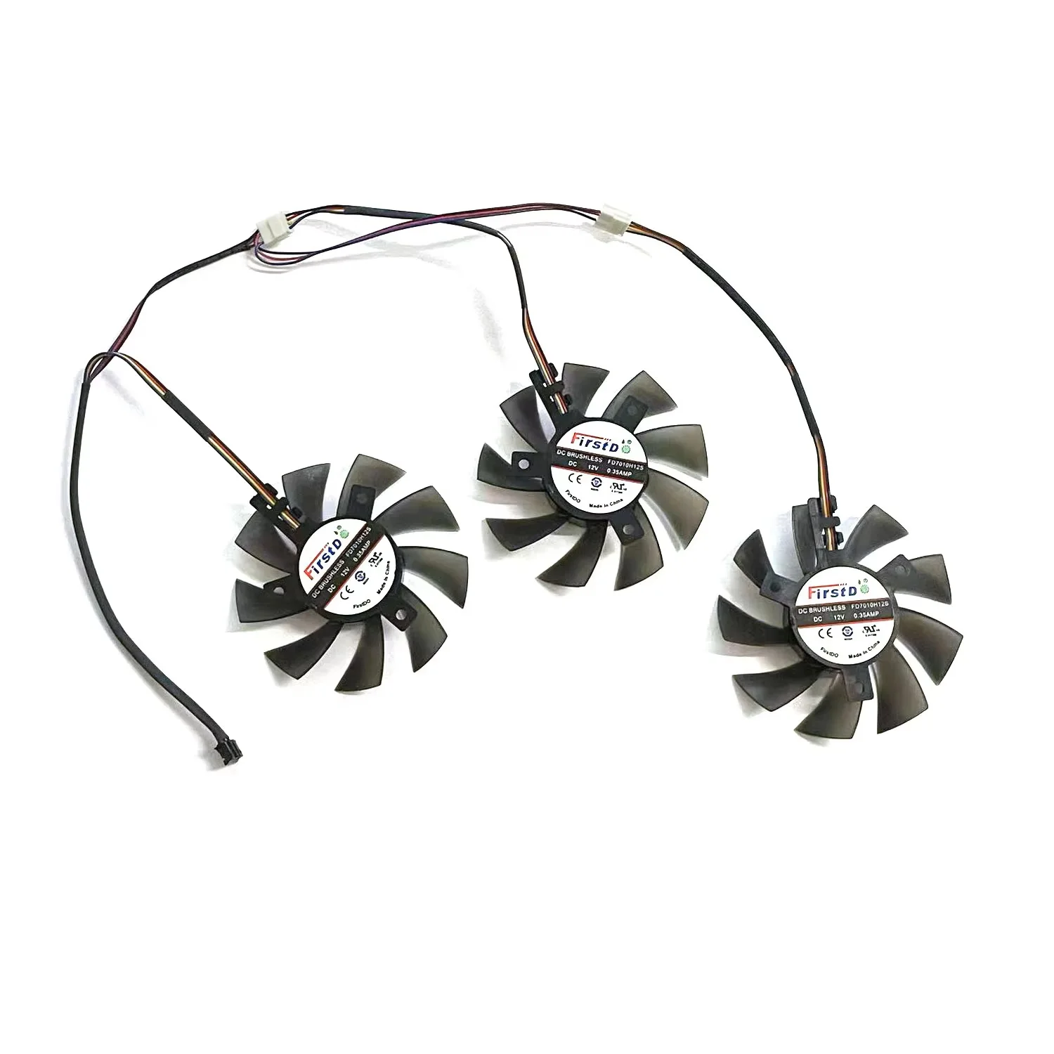Фото DIY 75MM FD8015H12S FD7010H12S 12V 0.32A замена для вентилятора охлаждения видеокарты AMD XFX RX Radeon VII. №3