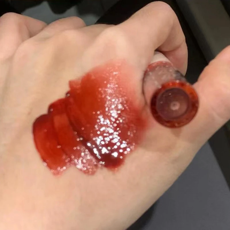 Водостойкая жидкая помада нюдовый коричневый прозрачный оттенок макияж