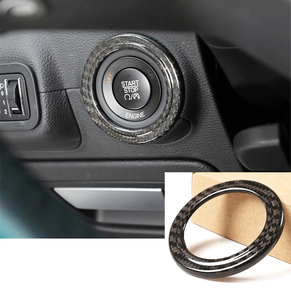 

Real Carbon Fiber Engine Start Stop Button Trim for Maserati Ghibli Quattroporte 2014+ Interior Car Accessories