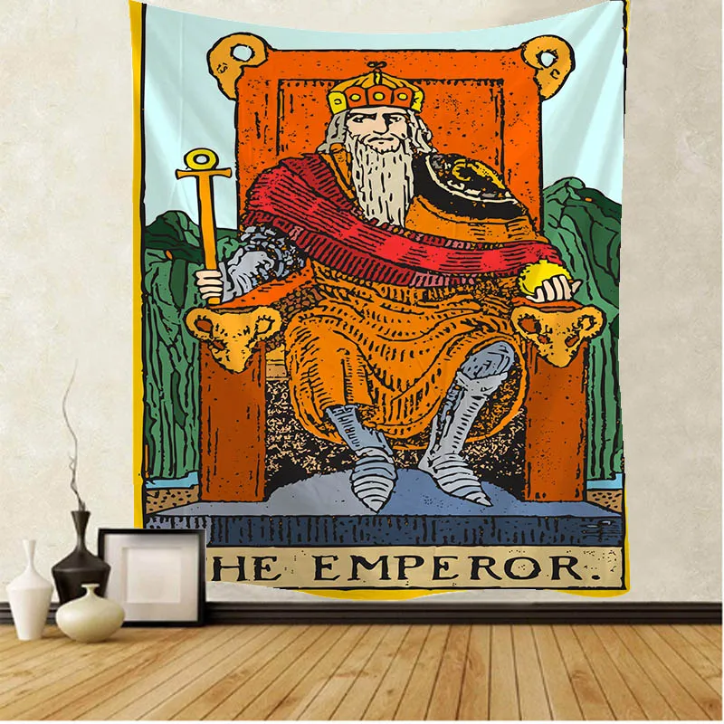 

King Posters Wall Art Tarot the moon tapestry Mandala macrame hippie Tapestry Wall Hanging Boho decor Witchcraft Banners Flags