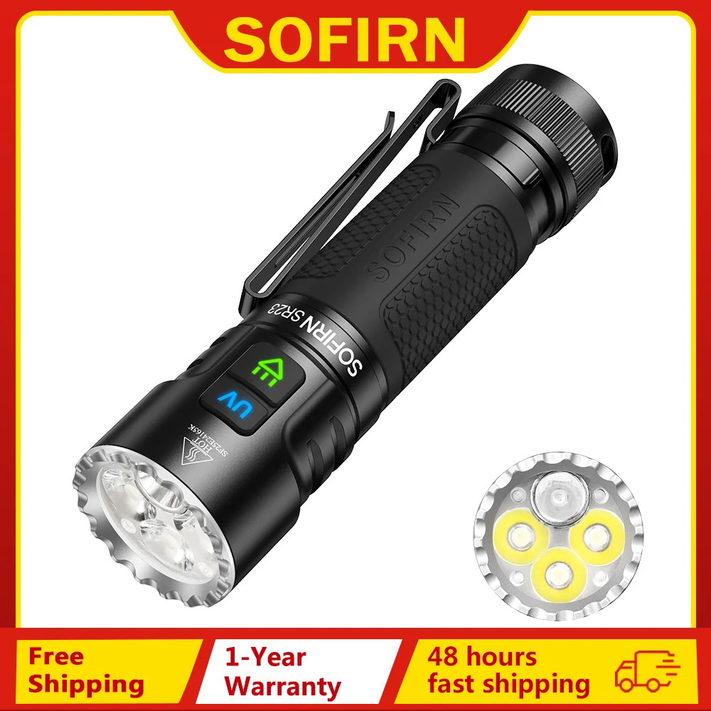 SOFIRN SR23 фонарик белый+UV 3300lm