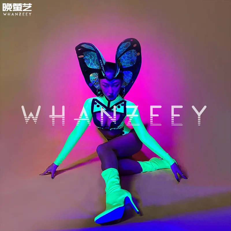 

Bar ds fluorescent performance clothes sexy female Naja modeling exaggerated atmosphere nightclub ds