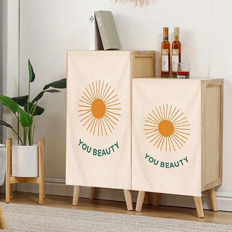 Цветочная Короткая занавеска для шкафа гардероба Скандинавская полузанавеска