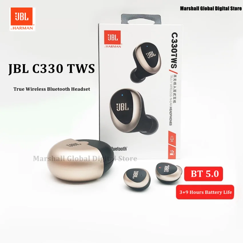 

Original JBL C330 TWS Bluetooth Earphone C330 True Wireless Stereo Earbuds Deep Bass Sound Headphones Sports Headset with Mic