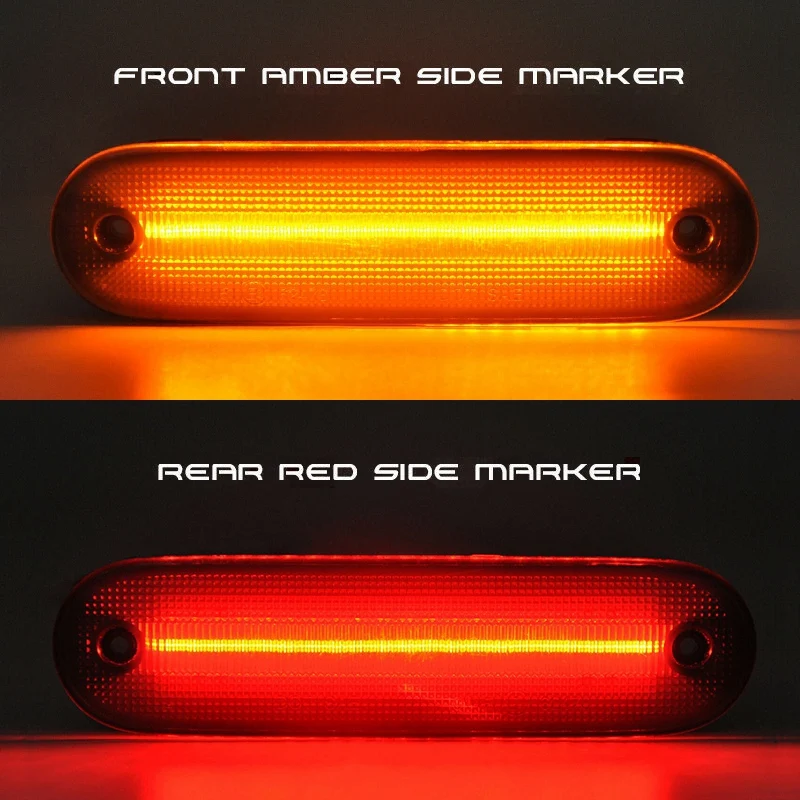 

2X Car Smoked Led Fender Side Marker Lights For Mazda Miata MX-5 1990-2005