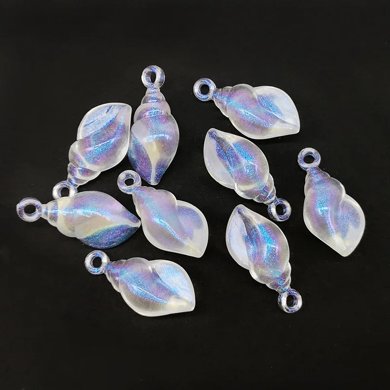 5pcs Acrylic Moon Star Flower Beads Transparent Aurora Dazzling Laser LooseWholesale Lot For Jewelry Making DIY Crafts Pendant