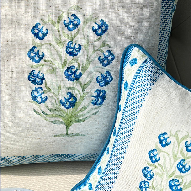Разноцветные подушки синяя Подушка роскошная декоративная подушка для дивана