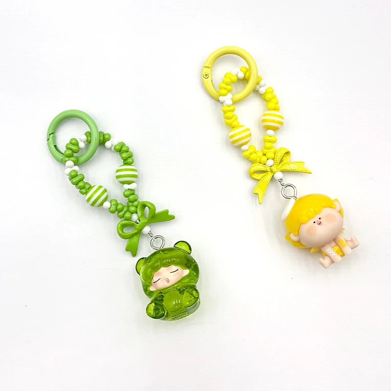 1 шт. красочная цепочка для телефона с бантом арахисовые бусины браслеты брелок