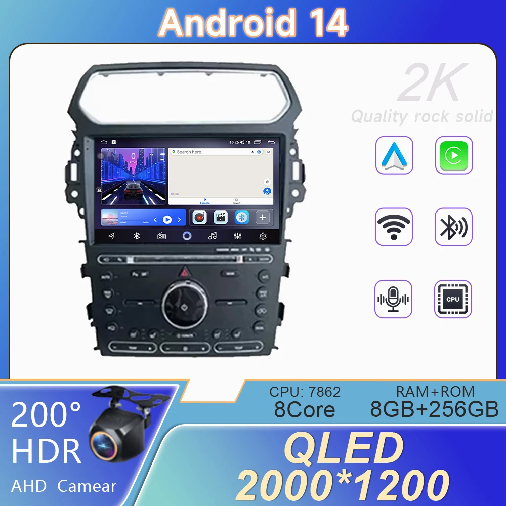 Автомобильный Android Auto для Ford Explorer 5 2011-2019 Радио Мультимедийный плеер Навигация
