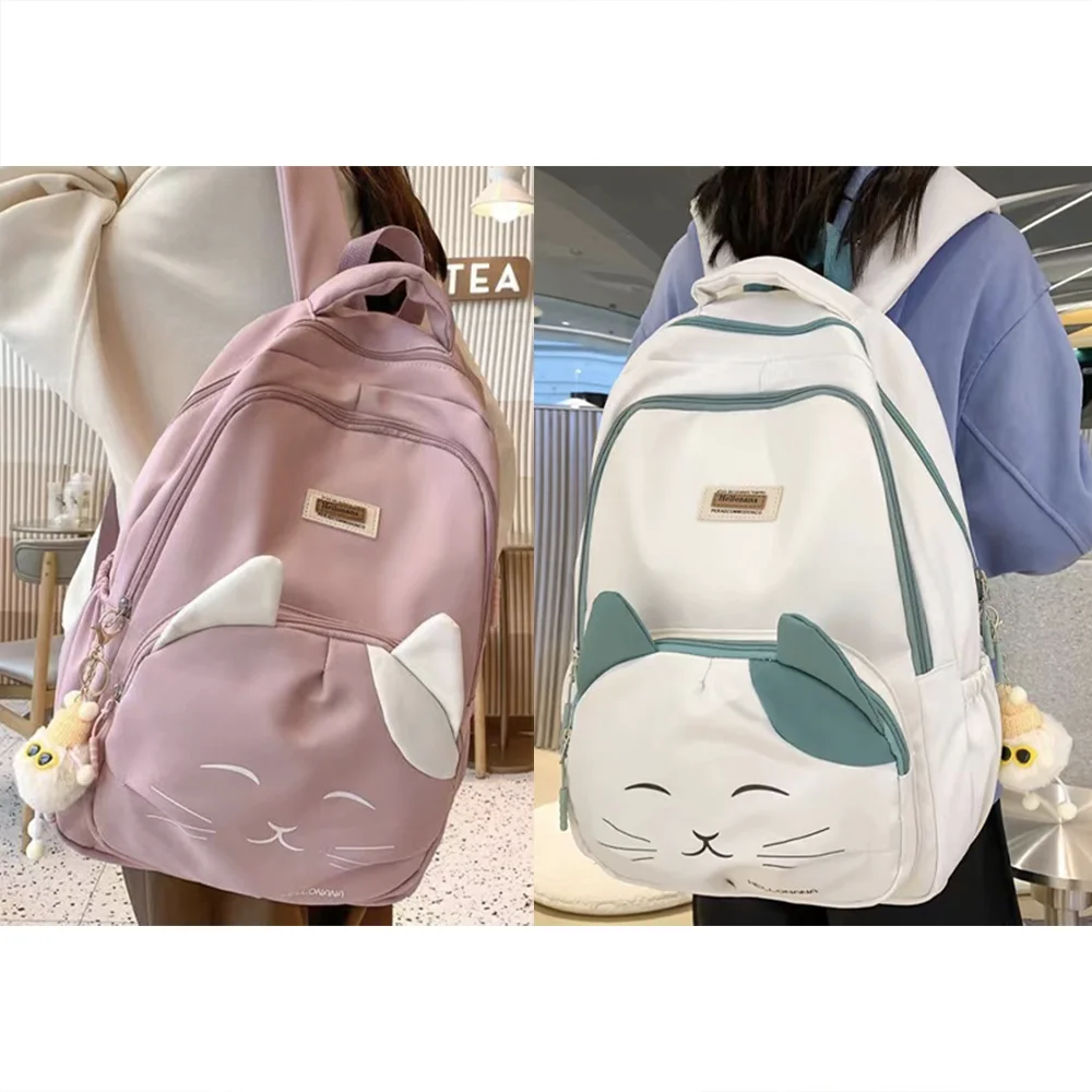 

Cute Cartoon Schoolbag Women Large Capacity Nylon Waterproof Book Bag Fashion Ladies Girl Laptop College Backpack Travel Mochila
