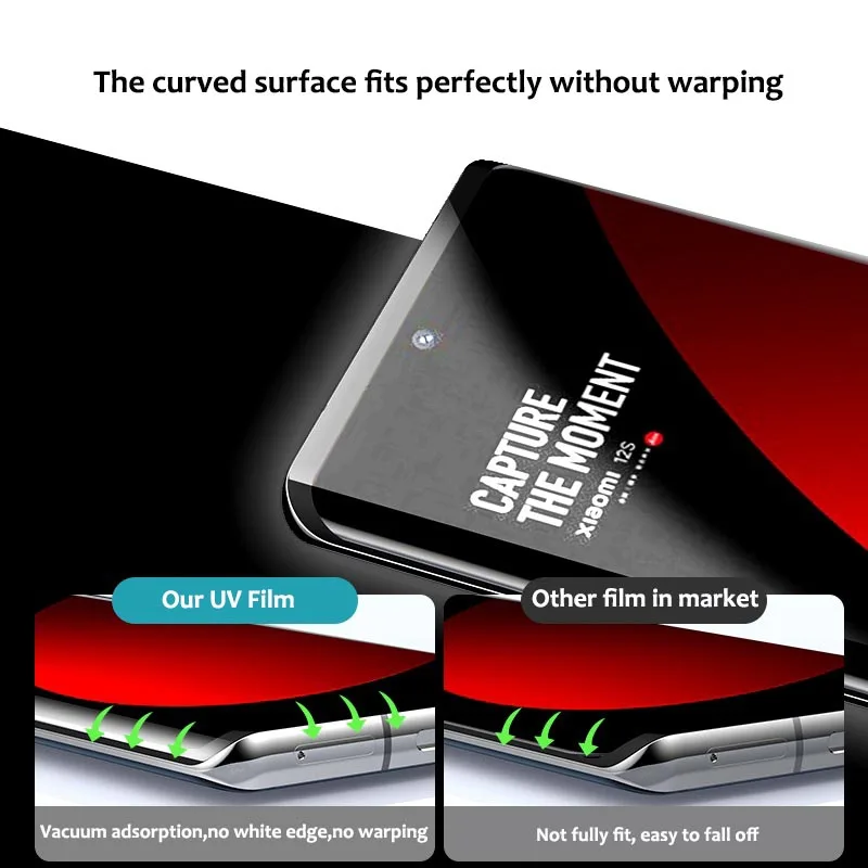 Vormir 50pcs NANO Glass UV Film for Hydrogel Movies Cutting Machine Mobile Phone Curved Screen Protectors for S23 ultra