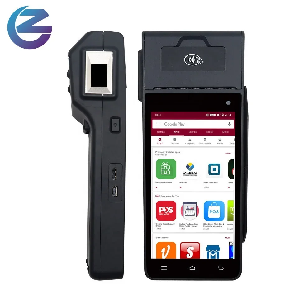 ZCS Z90 Android 12 0 GO 4G Wi-Fi портативный POS EDC машина для разглаживания карт с принтером pos