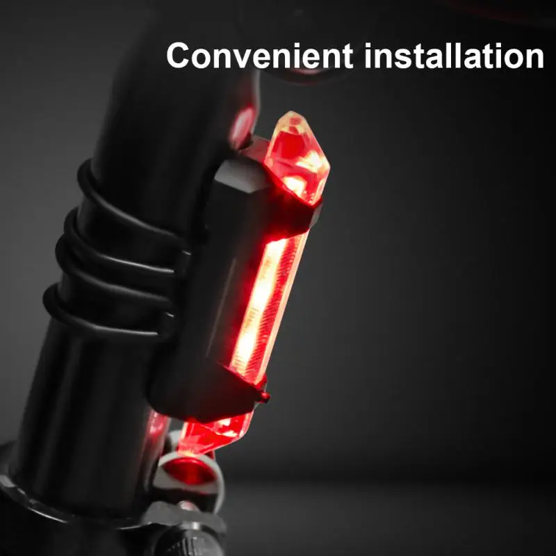 

Bicycle TailLight USB Rechargeable Mountain Bike Safety Warning Front And Rear Flashing LED Lights Night Riding Accessories