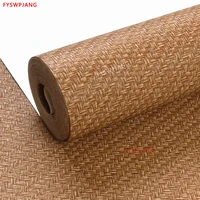 linen texture imitation straw wallpaper for living room bedroom tv background wall decoration non self adhesive pvc wall sticker