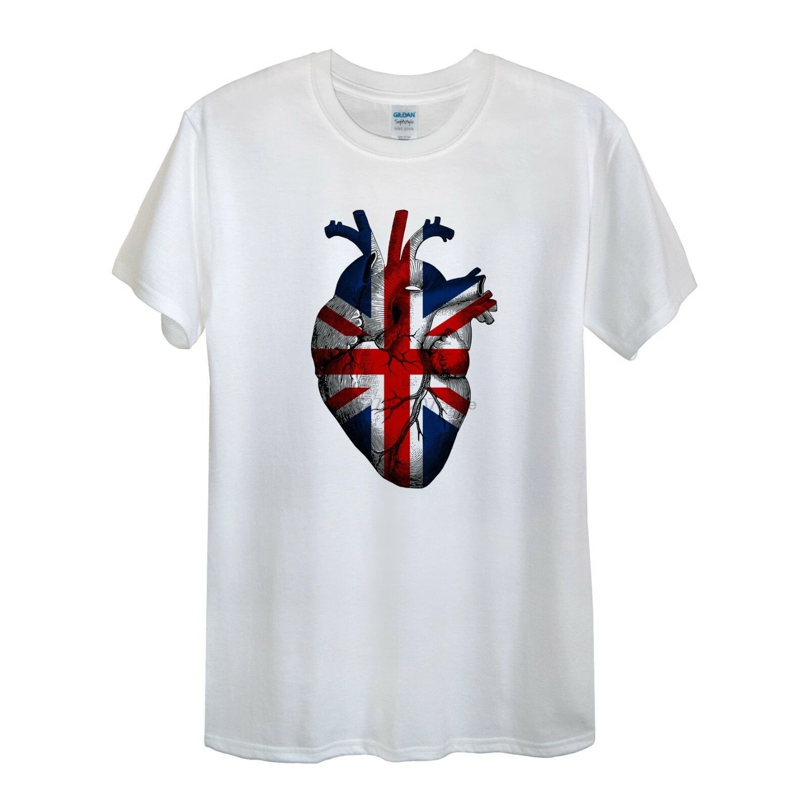 Футболка унисекс с изображением британского сердца флага Великобритании и