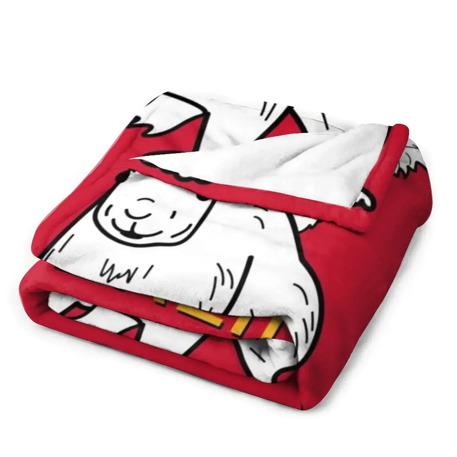 Симпатичное белое беличье диванное одеяло для косплея аниме походные одеяла