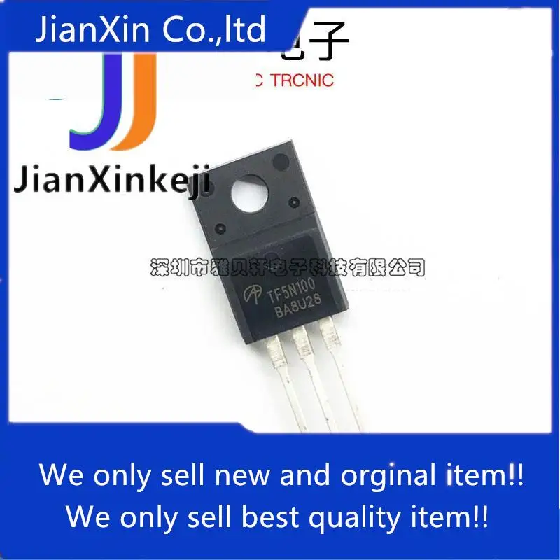 10pcs 100% orginal new AOTF5N100 5N100 MOS field effect N channel 5A1000V straight plug TO-220F