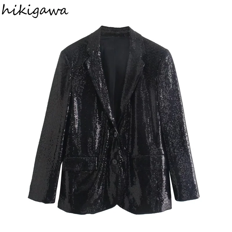 

Женский блейзер с длинным рукавом, с блестками