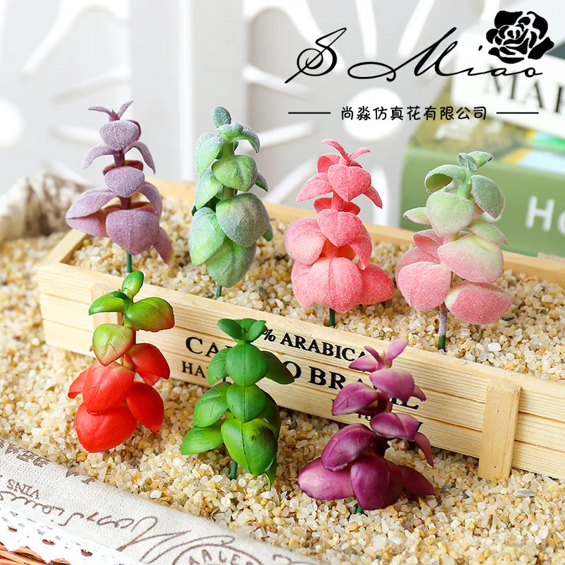 

5.5x9cm Small Artificial Succulents Plants Home Bedroom Desktop Mini Bonsai Wedding Christmas Hallowen Party Favors Fake Plants