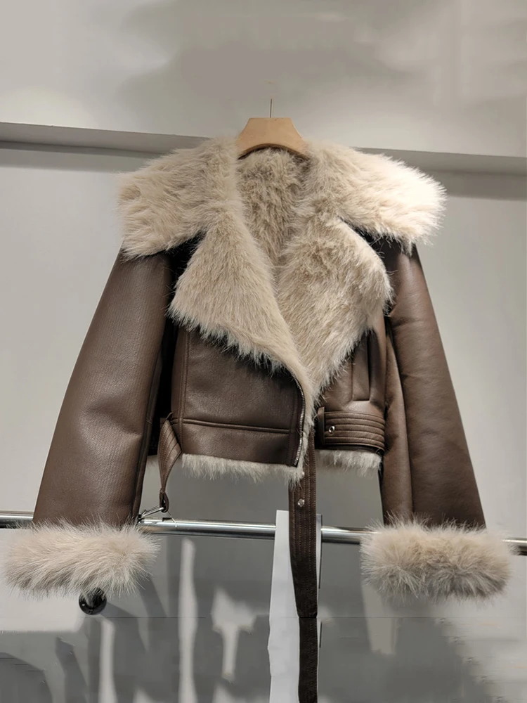 Женская мотоциклетная куртка DEAT с отложным воротником и длинным рукавом из