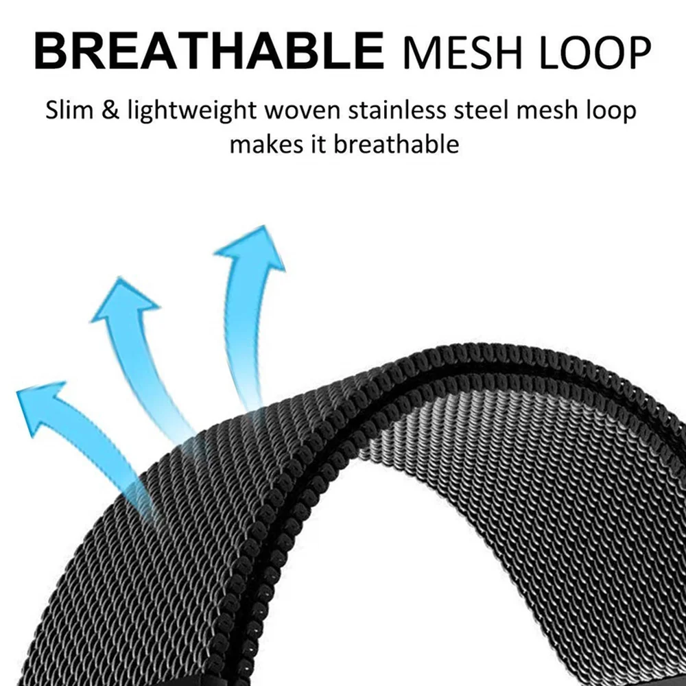 Magnetic Loop Band For Xiaomi Mi Watch Color 2 Mibro Air Smartwatch Metal Bracelet For Huami Amazfit GTS 3 GTR 3 Zepp E Z Strap