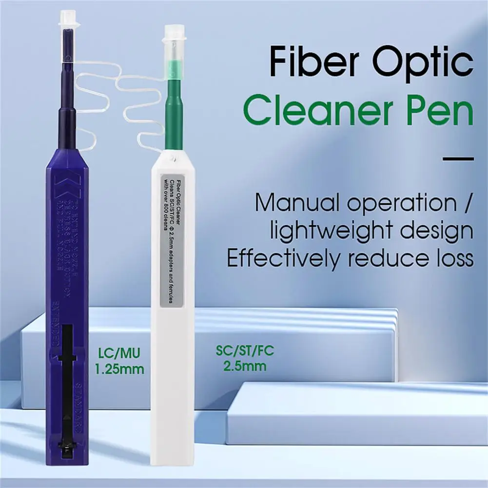 Fiber Optic Cleaner Pen 2.5mm For Lc Mu / 1.25mm For Sc Fc St Connector Optical Smart Cleaning Tool Pens Tools