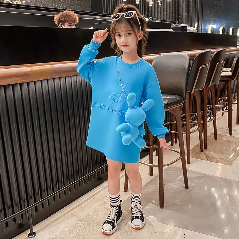 Толстовки для девочек свитшоты куртка 2022 с кроликом весна-осень утепленное