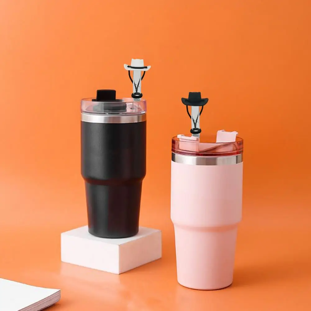 4 шт. соломенная крышка в форме ковбойской шляпы силиконовая многоразовая для