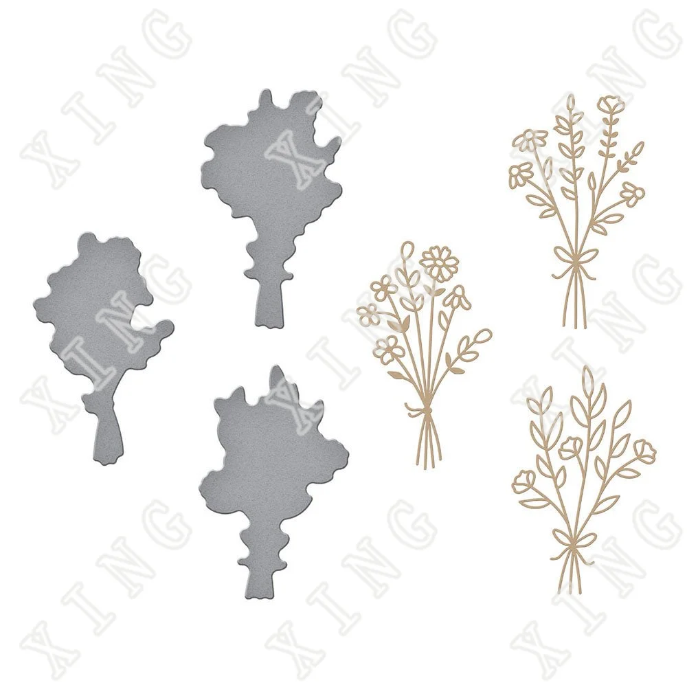 

2022 Spring Flowers For You Cutting Dies Hot Foil Diy Craft Scrapbooking Greeting Cards Diary Paper Decoration Embossing Molds