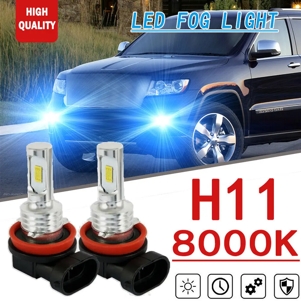 

Комплект светодиодных противотуманных фар H11 H16 H8 Ice Blue 8000K 70 Вт для Jeep Grand Cherokee 2012-19