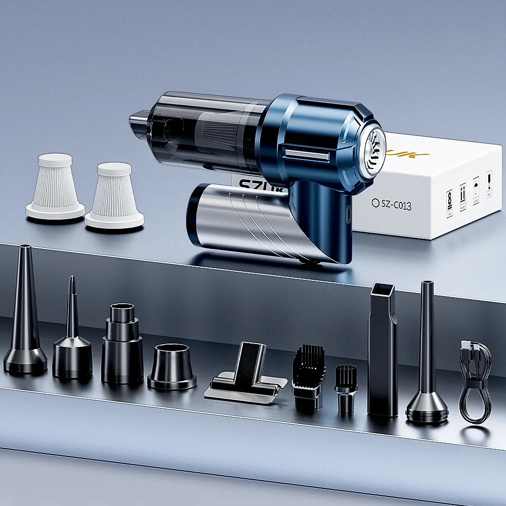 

SZUK Ручной пылесос Мощный беспроводной автомобильный пылесос портативный мини-пылесос Складной пылесос с поворотом на 90° Машина для чистки автомобилей. Автомобильный беспроводной очиститель