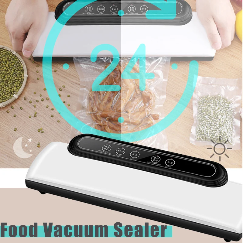 

3In1 Food Vacuum Sealer Packaging Machine Electric Vacuum Food Sealing Vacuum Sealer Packer Vegetables Keep Dry Wet Easy Operate