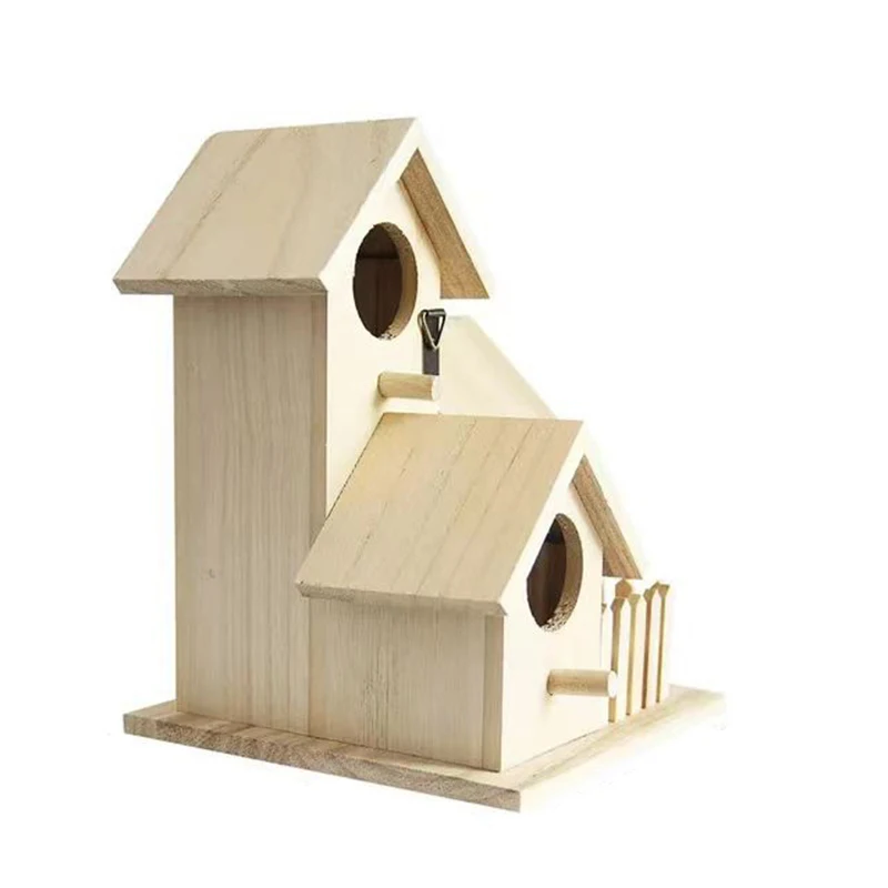 Креативный деревянный домик в форме птицы 3 1 для дикой подвесная коробка