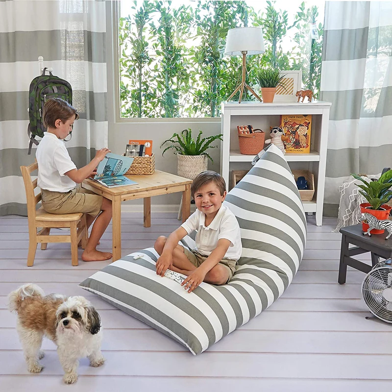 

Stuffed Animal Bean Bag Chair Sofas (Cover Only) for Kids and Adults, Canvas Stuffed Seat Organizer Comfortable Children Sofa