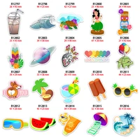 10pcslots new summer style pattern flat resin customized for shoes ribbon phone decoration