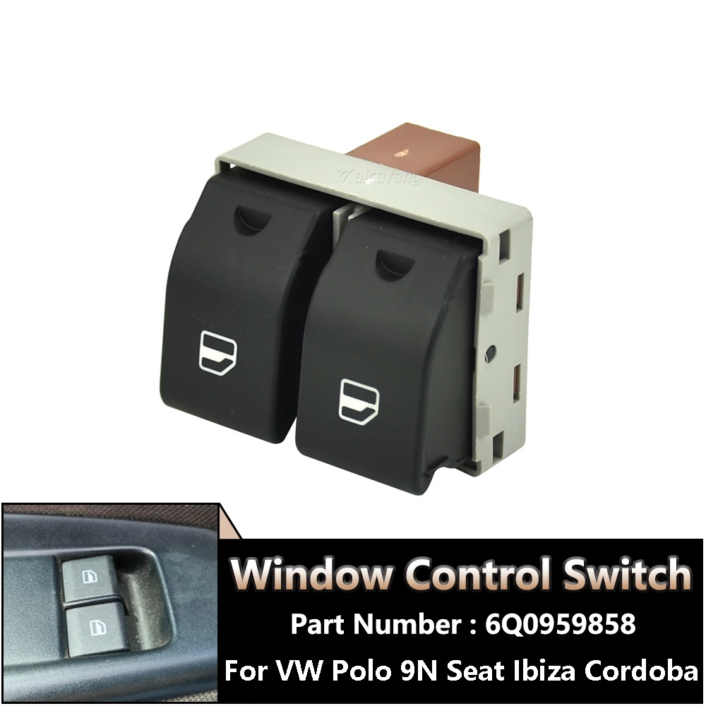 

Автомобильный Электрический переключатель управления окном 6Q0959858A для контроллера Windows VW /Polo 9N /Seat /Ibiza /Cordoba 2002 2003-2009 6Q0959858