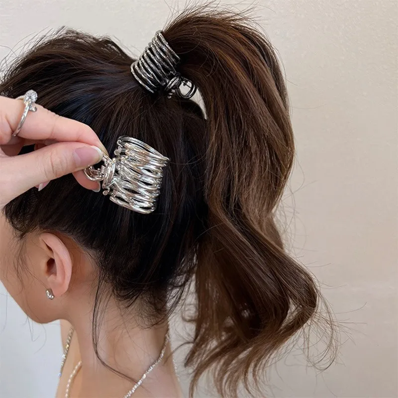 

Новинка 2023, модная металлическая заколка для волос для женщин и девушек, держатель для конского хвоста, простые заколки для волос, элегантные аксессуары для волос