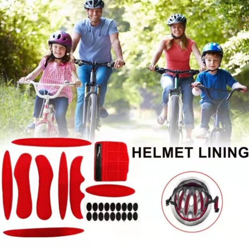 

Bicycle Motorcycle Helmet Liner Universal Inner Padding Lining Sponge Pad Kit 4 Colors