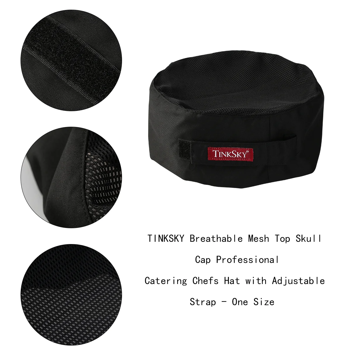 

Hat Mesh Professional Chef Beanie for Cooking Baker Kitchen Restaurant ( Black )