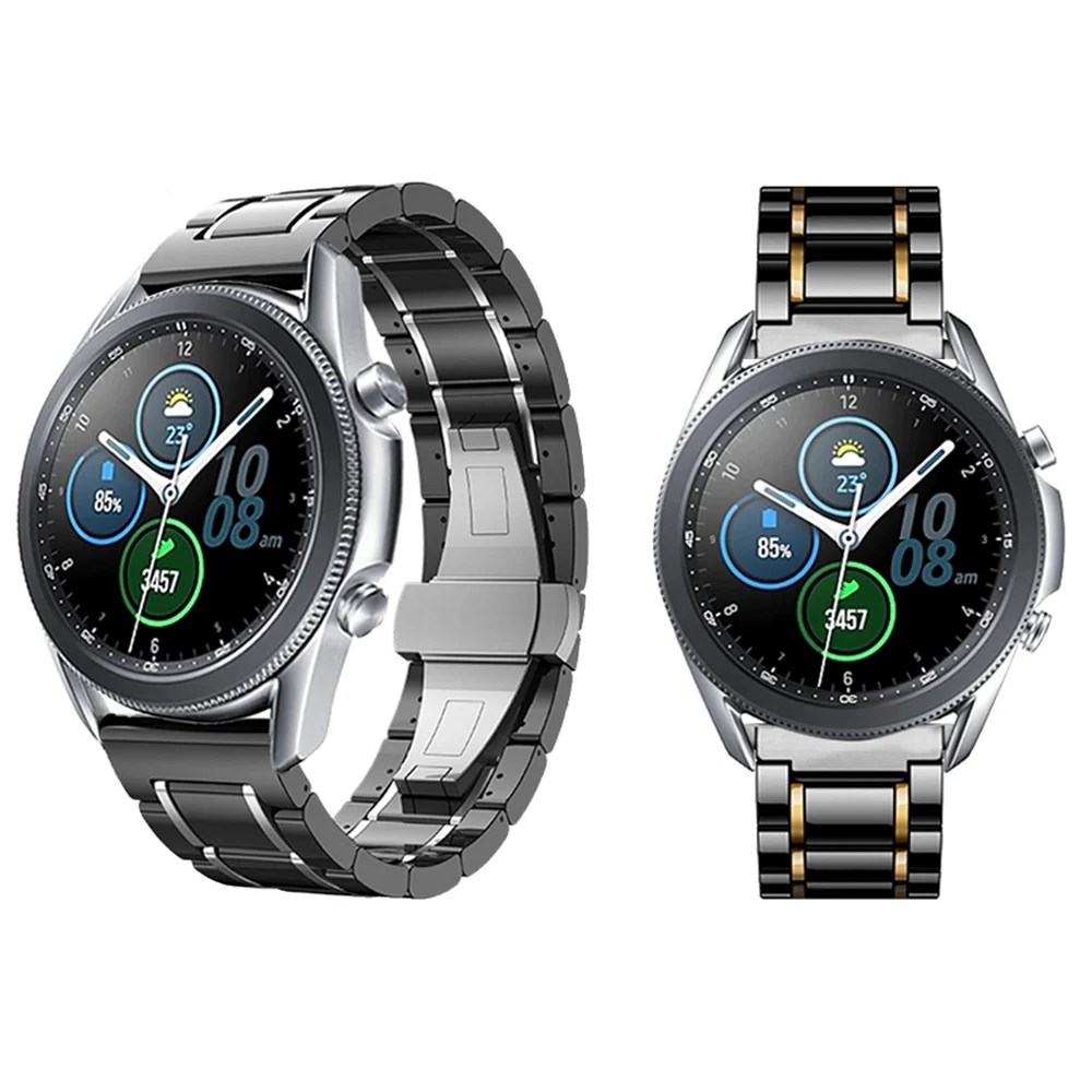 

For Samsung Galaxy Watch 3 Ceramic Strap 41mm 45mm Band Bracelet For 42mm 46mm Gear S3 Classic Watchbands