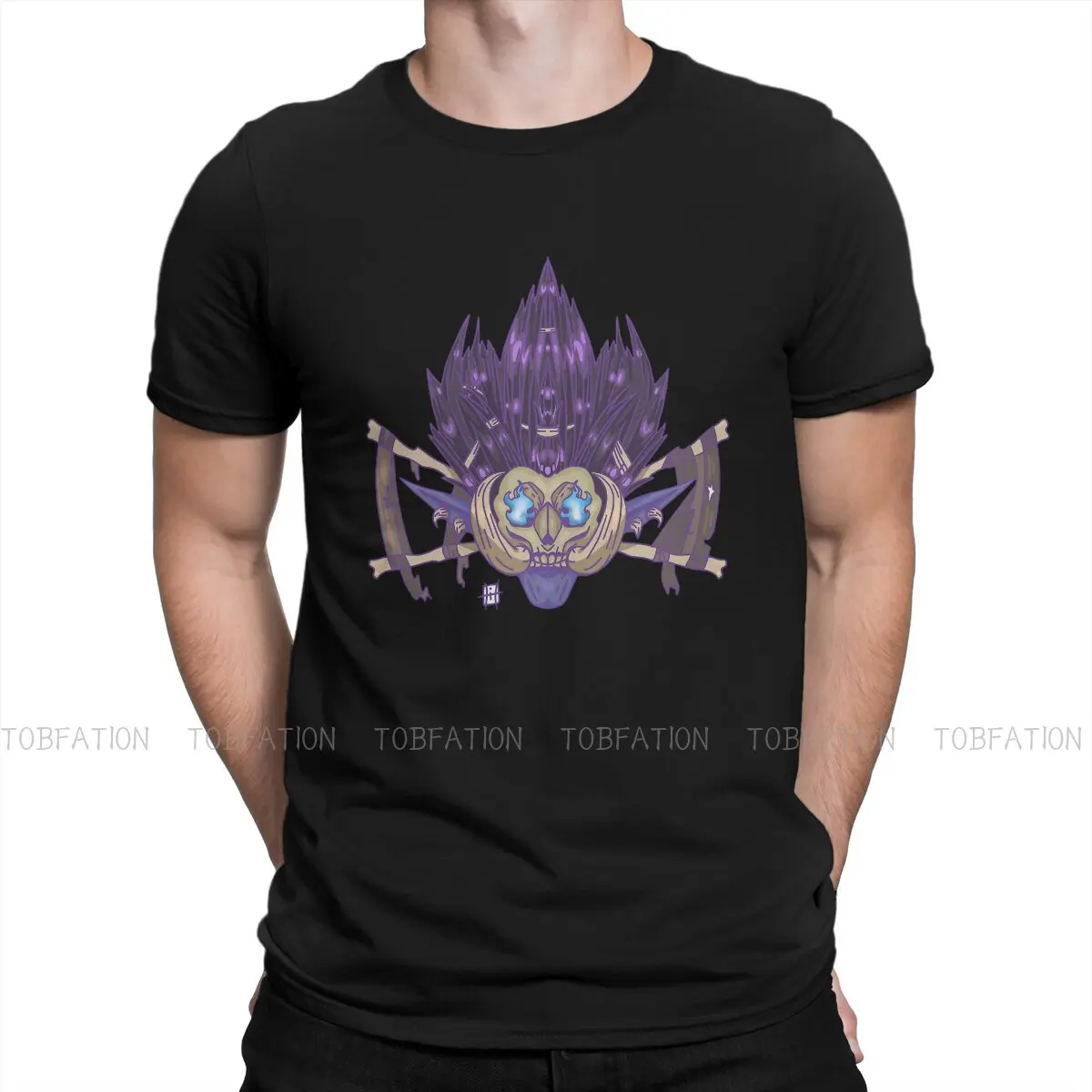 

WOW Azeroth Game Bwonsamdi TShirt Men Gothic Big Size Punk Crewneck Cotton T Shirt 2020