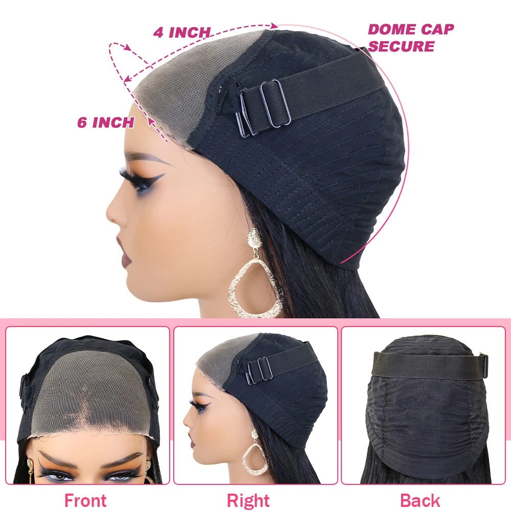 Бесклеевой парик Объемная волна Предварительно вырезанные 6×4 Парики из