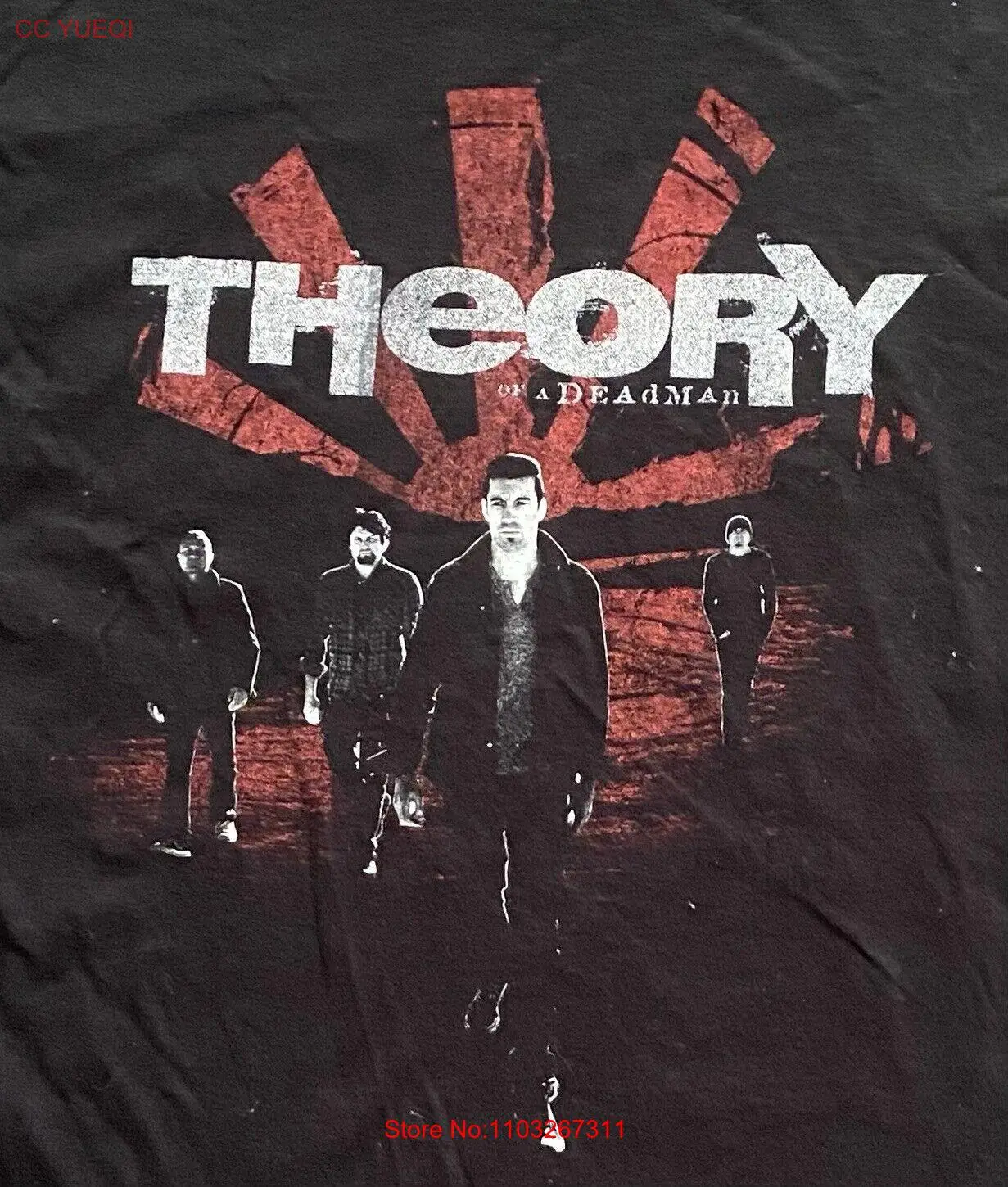 Мужская футболка теория дэдмена. Б/у XL черный