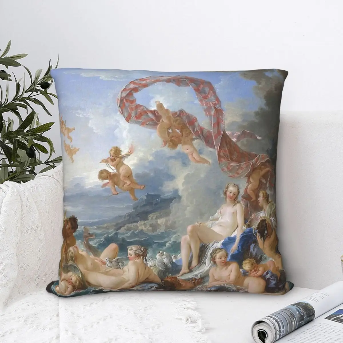 

Venus 1740 Throw Pillow Case Francois Boucher Rococo Painter Cushion Home Sofa Chair Print Decorative Hug Pillowcase
