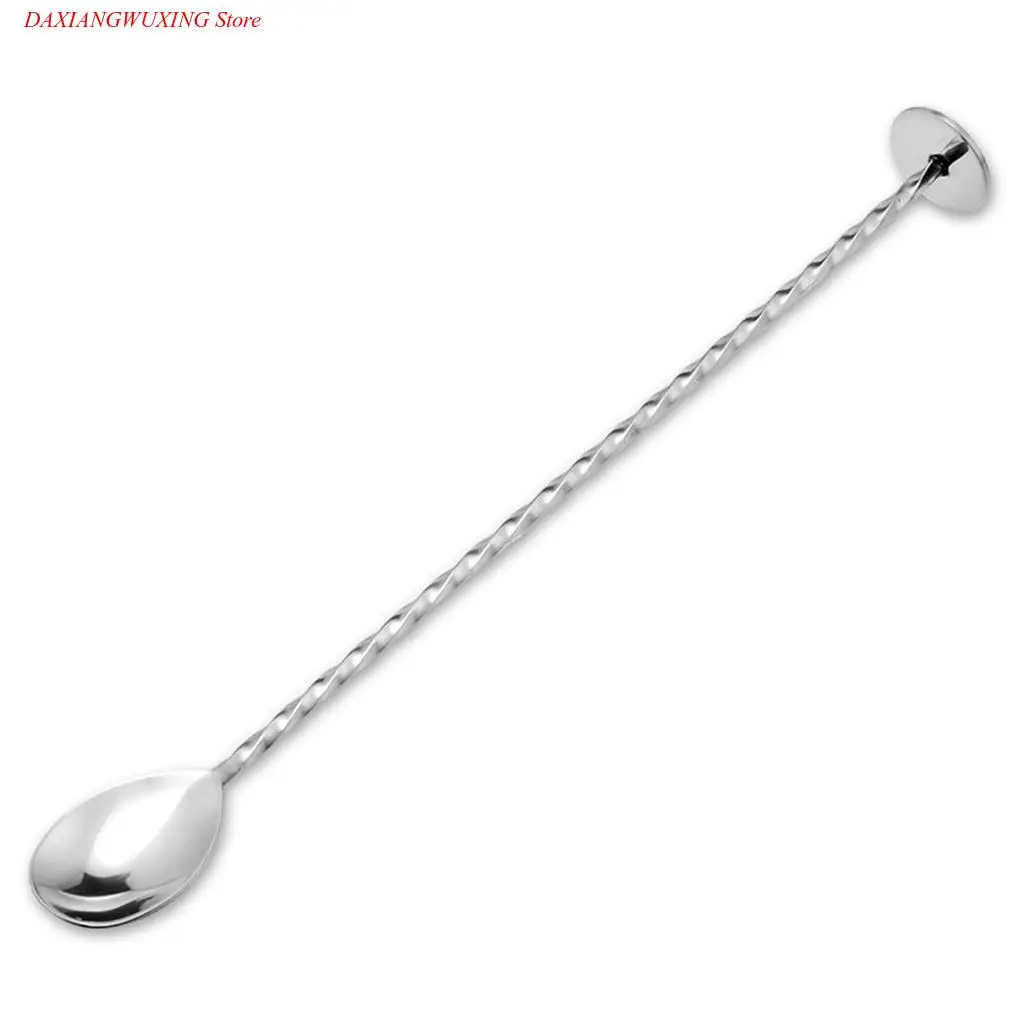 

High Quality Stainless Steel Cocktail Bar Spiral Pattern Drink Shaker Muddler Stirrer Twisted Mixing Spoon Kitchen tableware