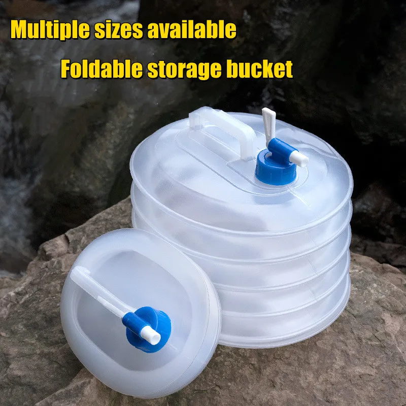 

3/5/8/10/15L Collapsible Water Container Outdoor Hiking Fishing Foldable Water Bag Camping Water Tank Bucket
