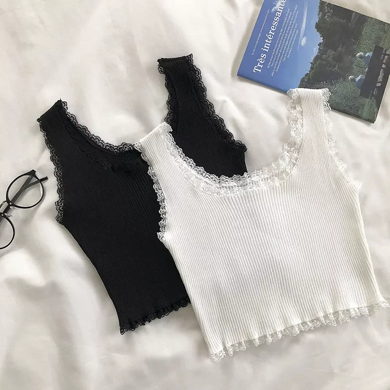 

Summer 2021 Tank Tops Women Sexy Lace Up Crop Tank Top For Women Basic Solid Crop Tops Square Neck Plain Crop Tops Summer