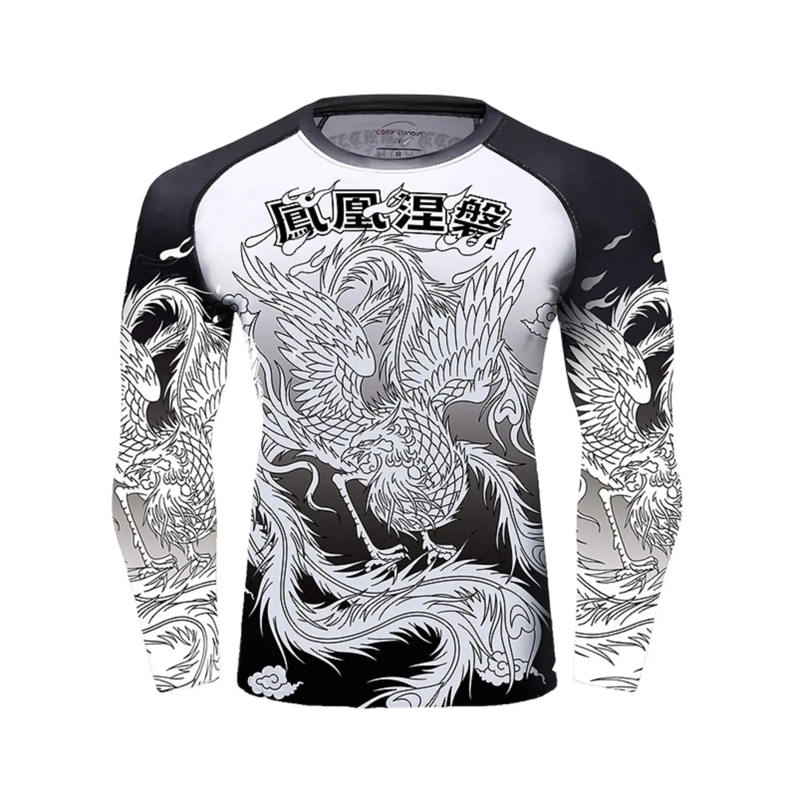 

Cody Lundin футболки с принтом логотипа Мужская Мода Феникс реборн с китайским иероглифом Топ компрессионная Спортивная футболка