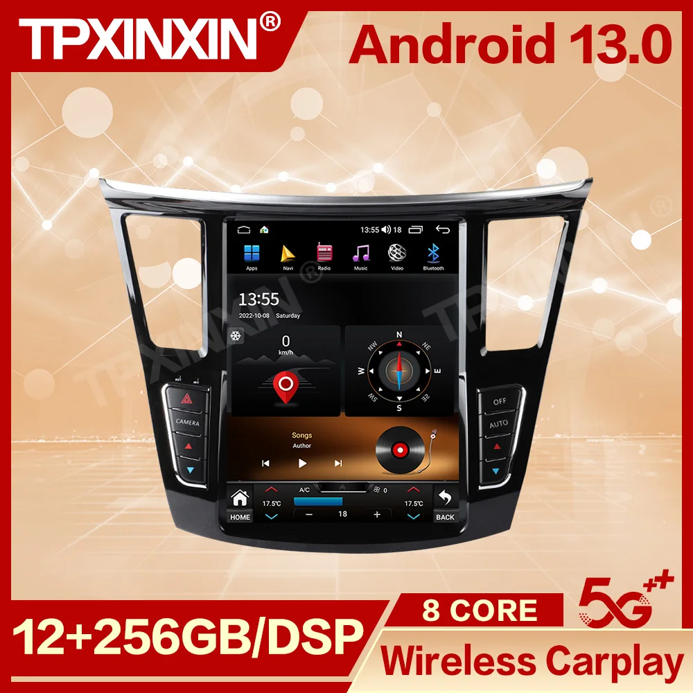 Радио Coche с Android-приемником автоматическим экраном для Infiniti Qx60 Jx35 2014 2015 2016 2017 2018 2019